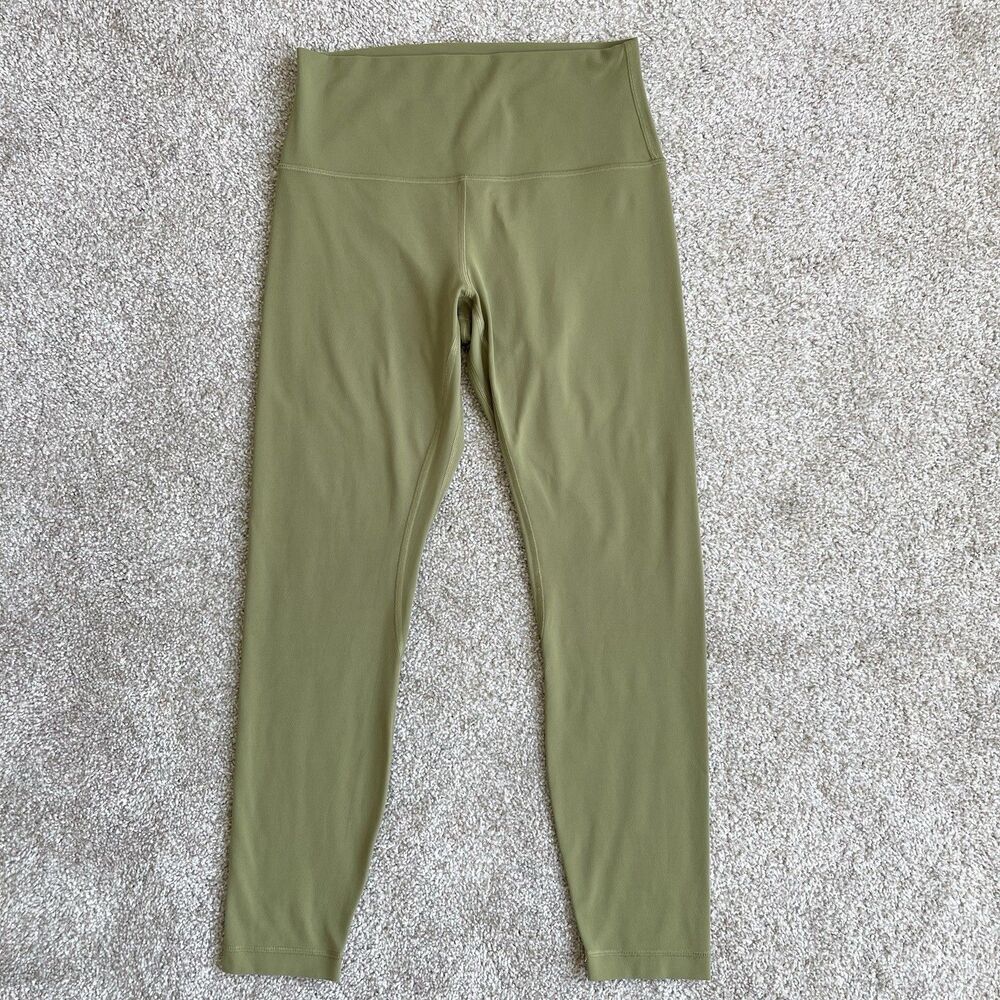 Lululemon Align High Rise Leggings 25" Rosemary‎ Green Size 8 Nulu Soft Fabric